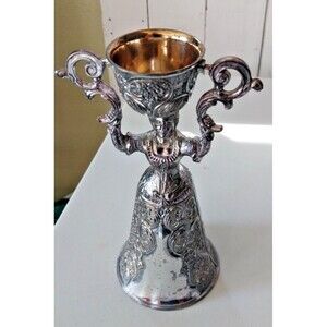 Vintage Silver Nuremberg Germany Toasting Wedding Cup 7"